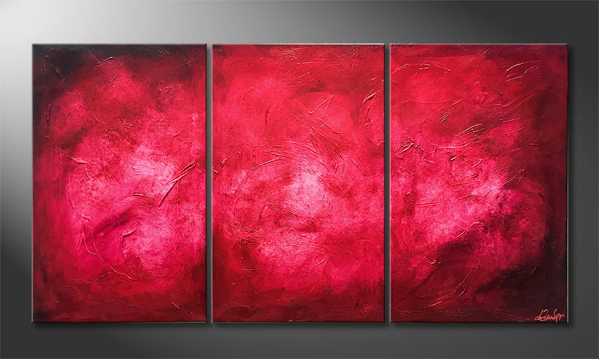 Ładne malowanie Deep Red 150x80cm